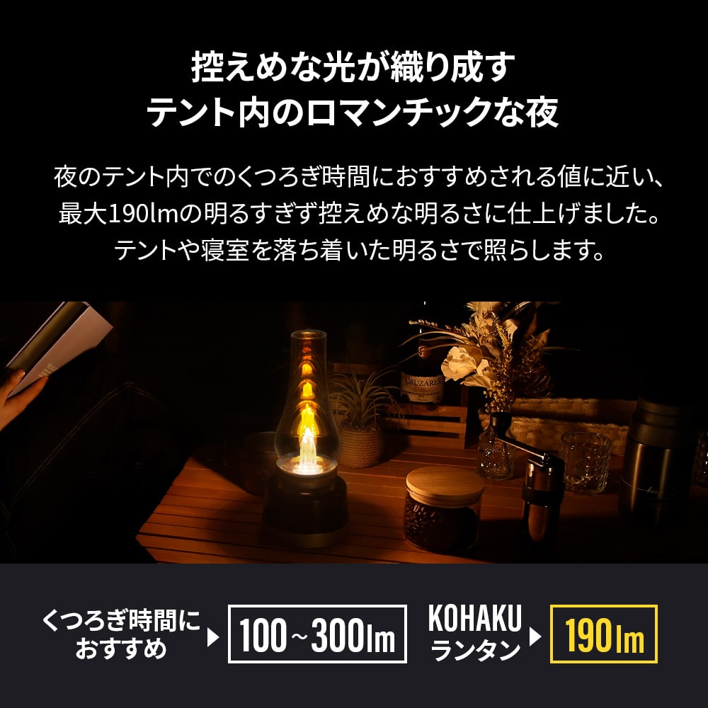 ebi オーロラランタン KOHAKU ブラック(ブラック): オウルテック