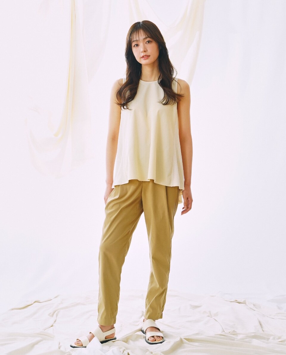 異素材コンビタンクトップ - 黒(F 黒): アミアズショップ｜JAL Mall