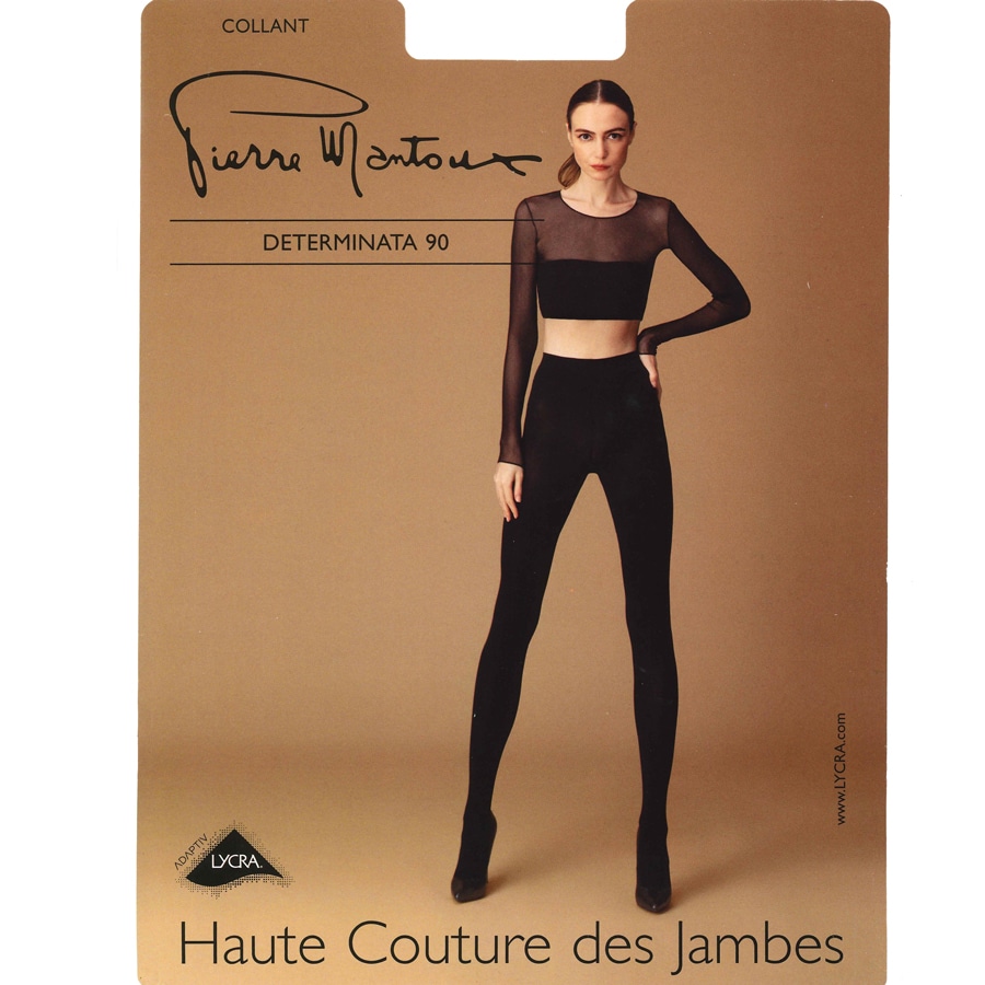 伸縮性・耐久性・耐菌性に優れた90デニールタイツ(ML ブラック NERO