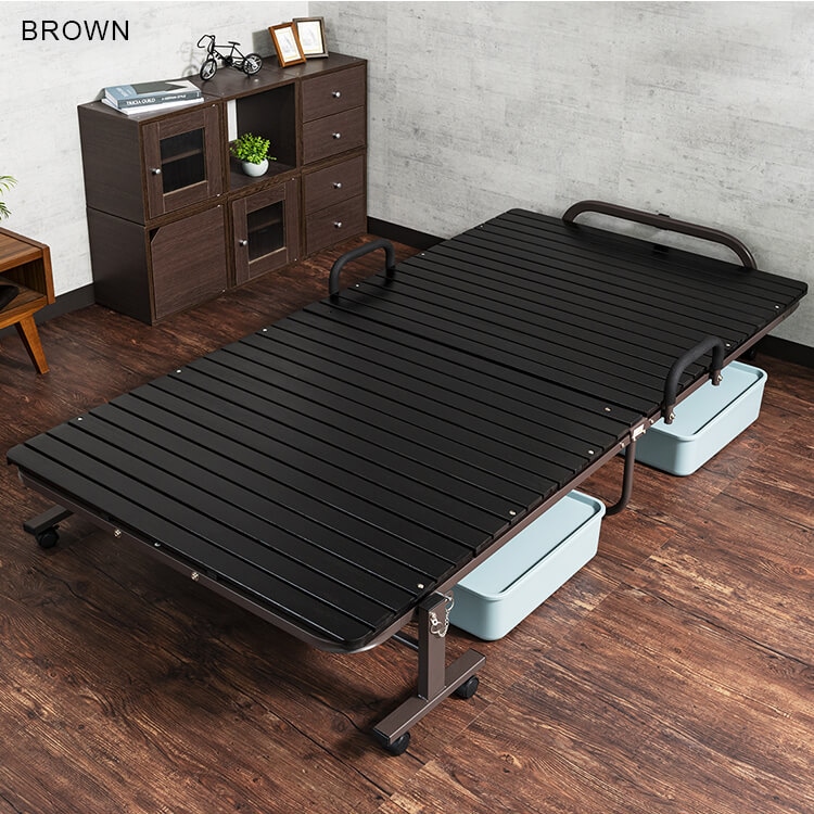 ベッド シングル すのこ 折りたたみ ナチュラル