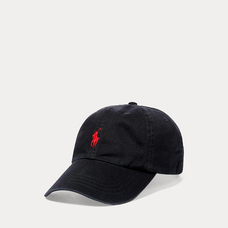 POLO RALPH LAUREN]コットン チノ ベースボール キャップ ブラック
