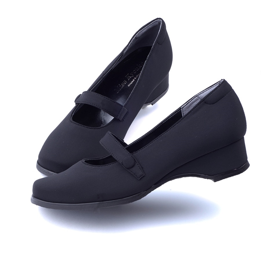 ミスキョウコ]らくちんフォーマルパンプス 4E 106915 ブラック 22.0cm