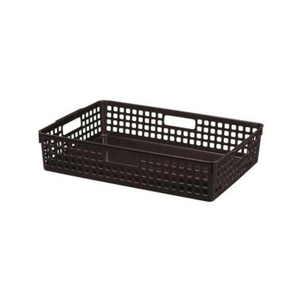 ヒマラヤ化学 フィットバスケットワイド ブラウン(幅38×奥26×高8cm