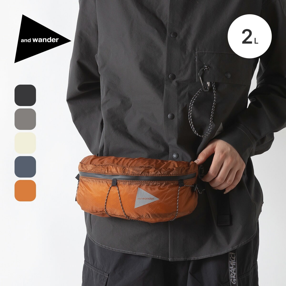 and wander アンドワンダー シルウェストバッグ(ブラック): SUNDAY