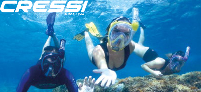 mic21ダイビングショップ[ Cressi ] 水中メガネ シュノーケルセット