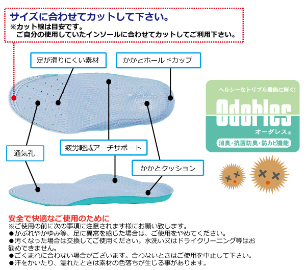 靴備品 ケアセフティ N インソール| 安全靴・作業靴 | 【ミドリ安全
