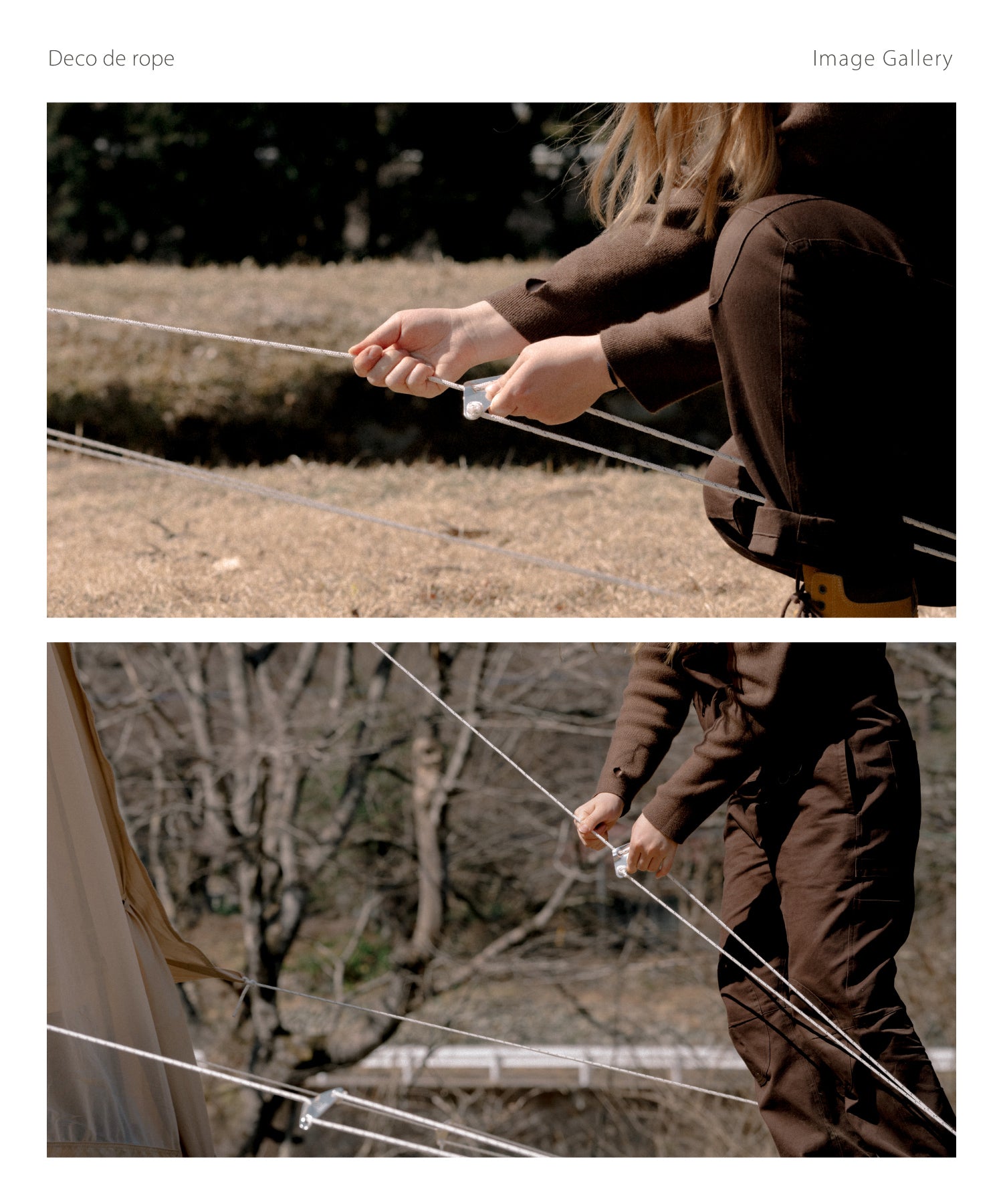 Deco de rope ホワイト 】 デコデロープ ガイロープ セット(6本入り