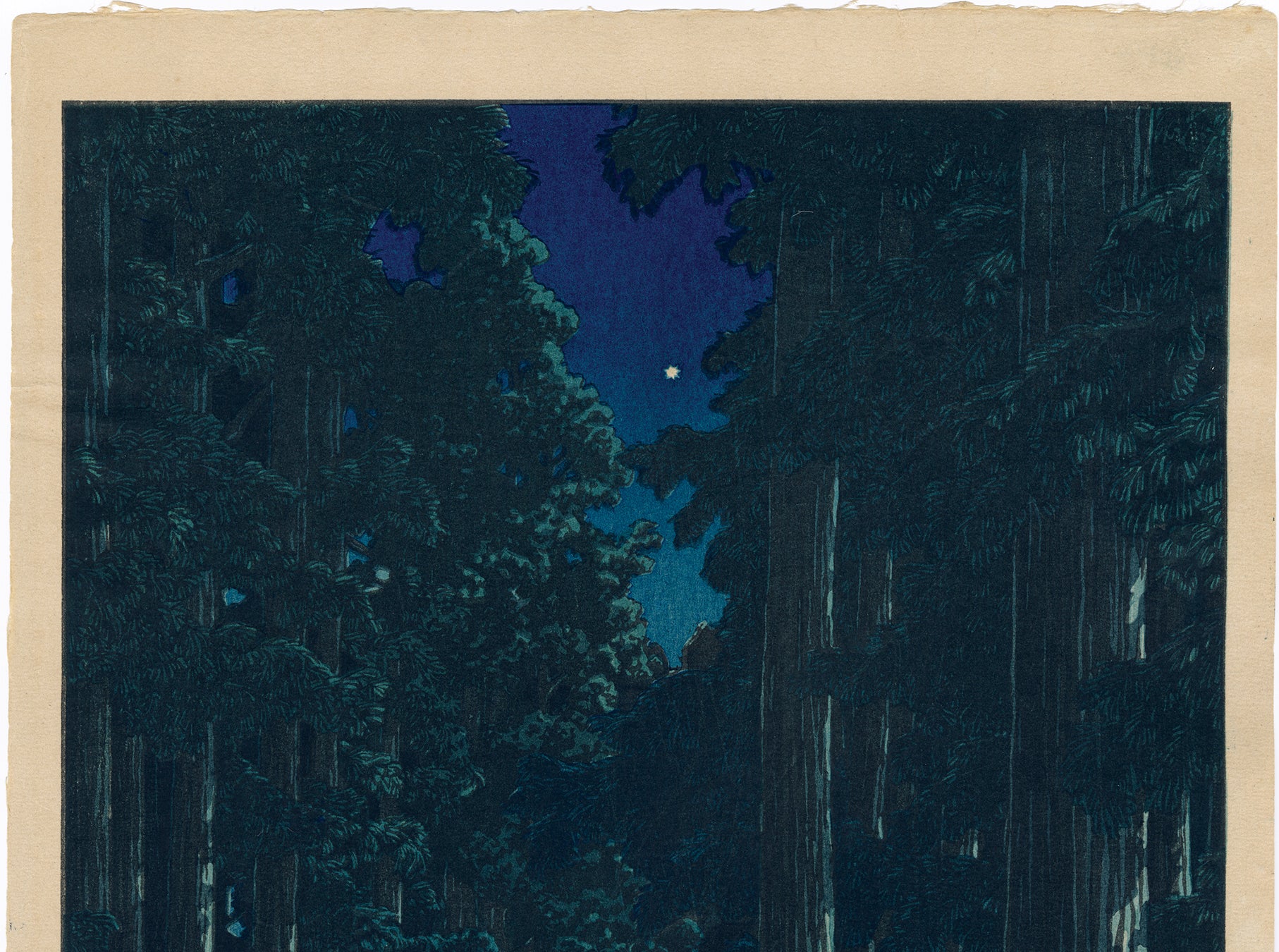 蓮井巴水：日光杉並木日光杉並木（日光杉並木） – Egenolf Gallery