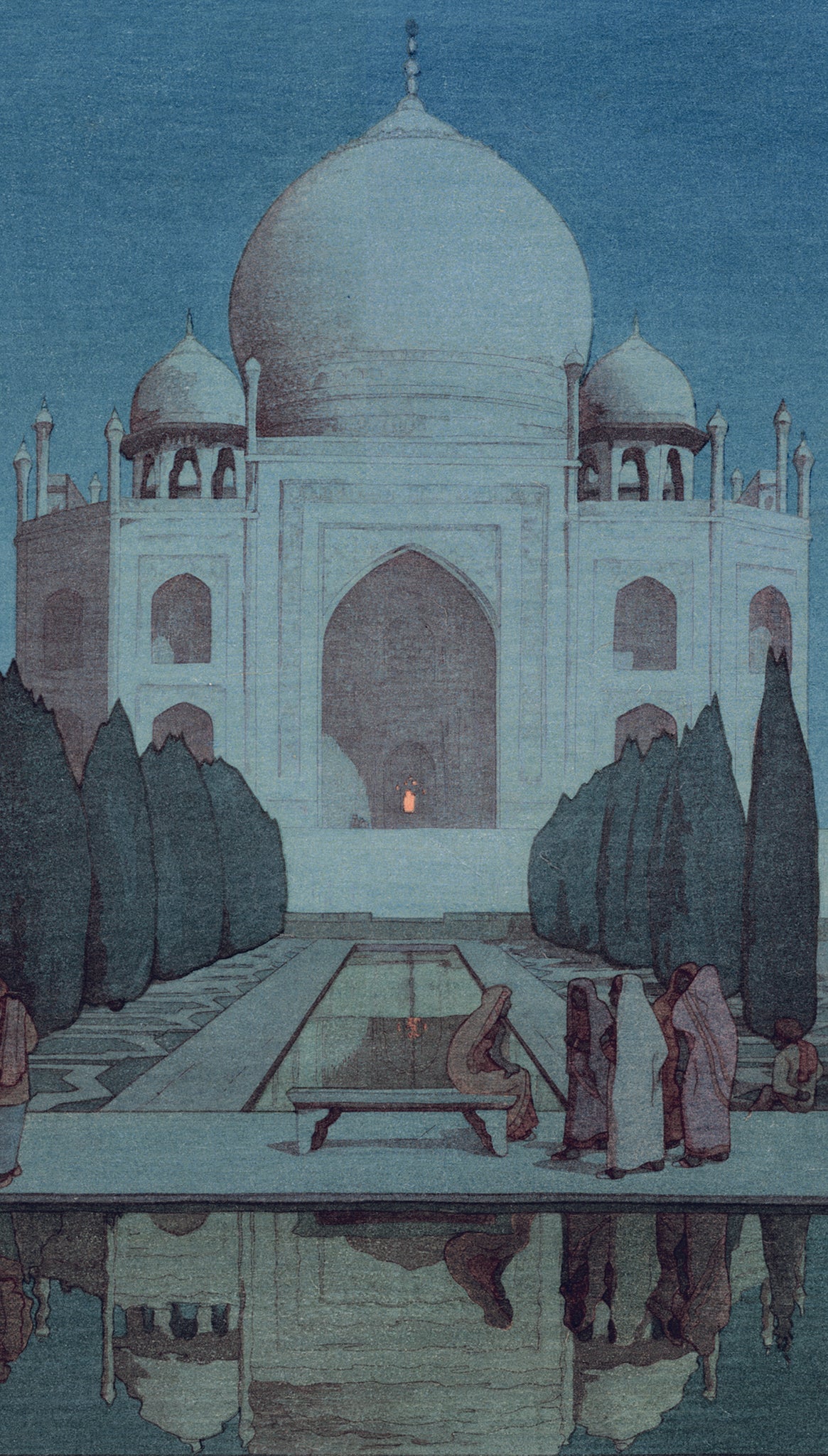 吉田博 ヨシダ:Night in Taj Mahal No.6 (SOLD) – Egenolf Gallery