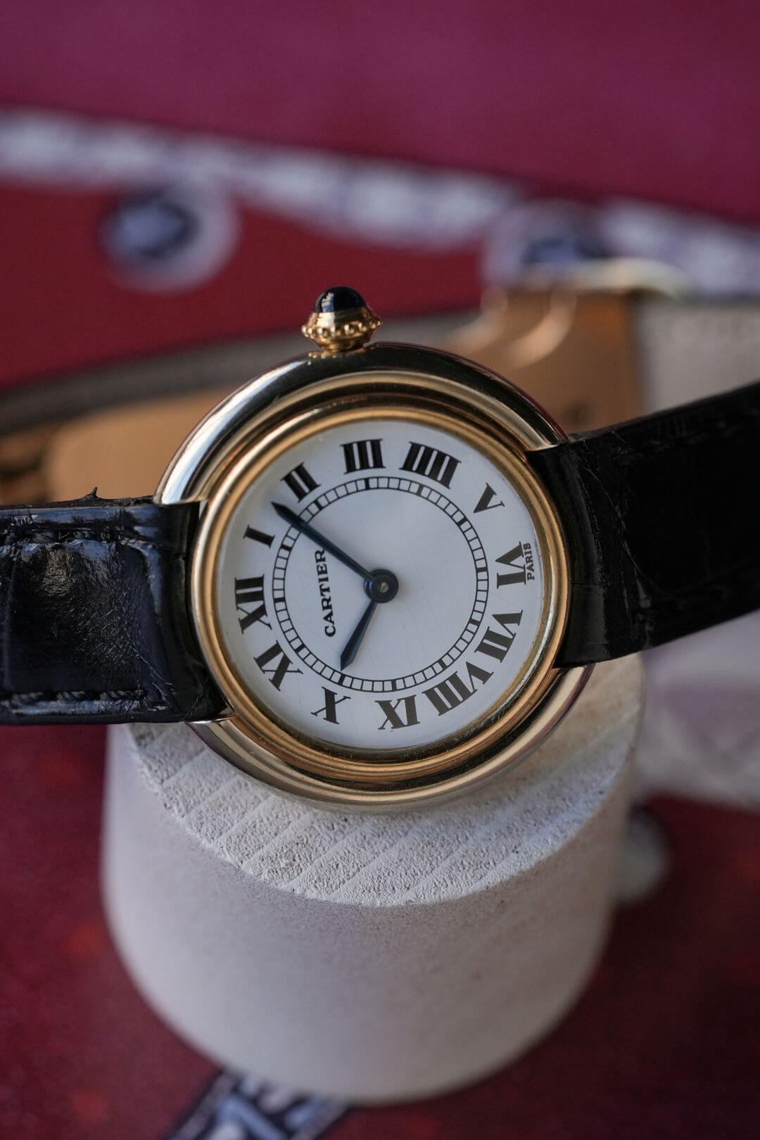 カルティエ/ヴァンドームSM/PARISホワイトローマンダイヤル/Cartier