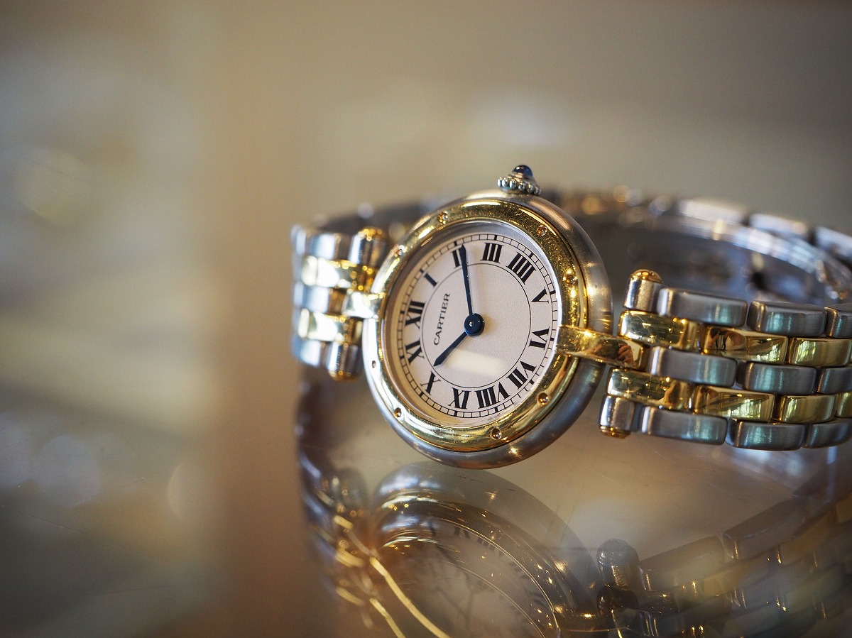 カルティエ/パンテールヴァンドームSM/ホワイトローマン/SS×YG/2ロウ