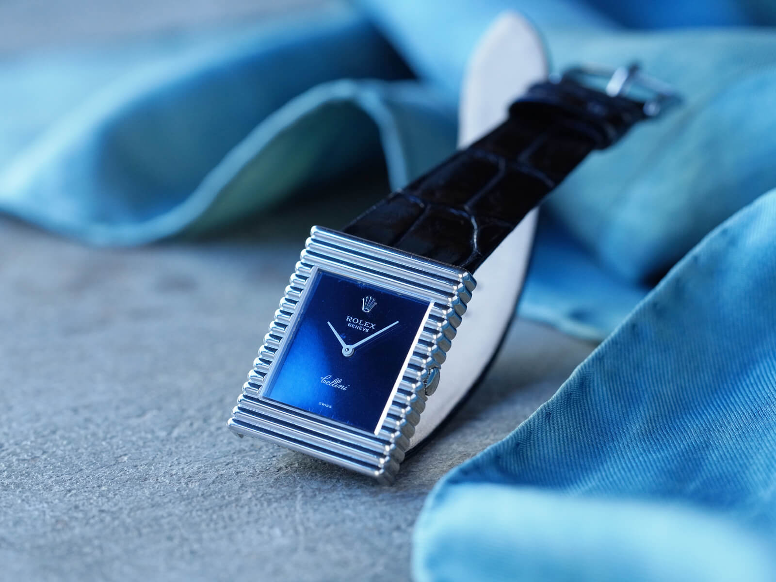 ロレックス/チェリーニ/レクタンギュラーケース/ブルーダイヤル/Rolex