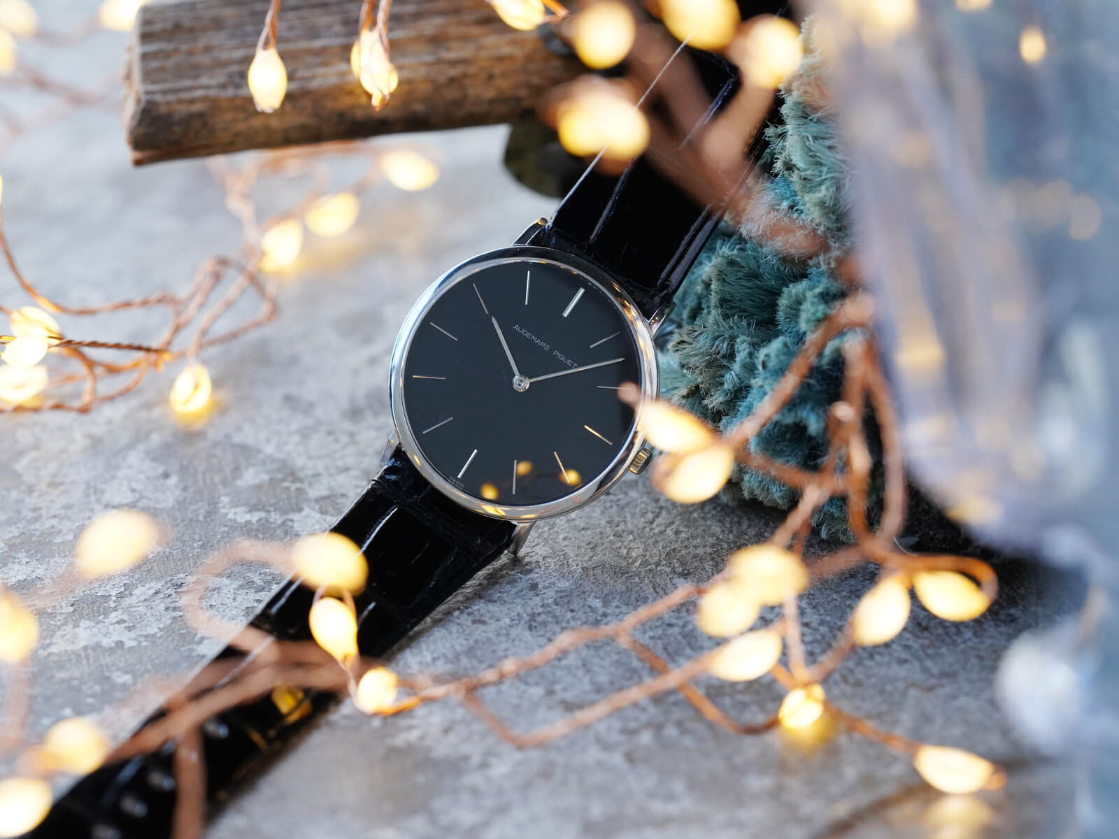 オーデマピゲ/エクストラフラット/ラウンドケース/マットブラック