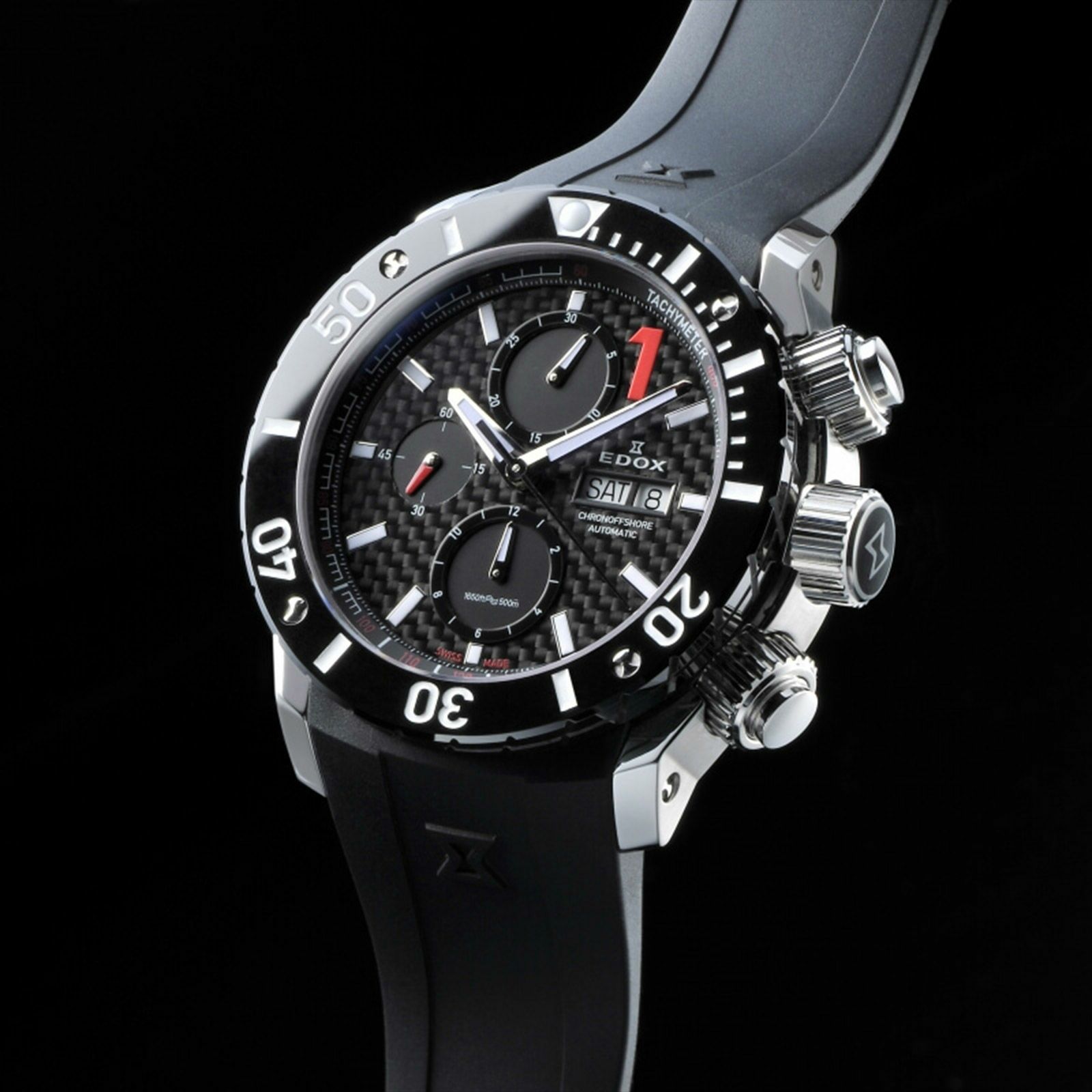 クロノオフショア1 クロノグラフ オートマティック | EDOX Official Site