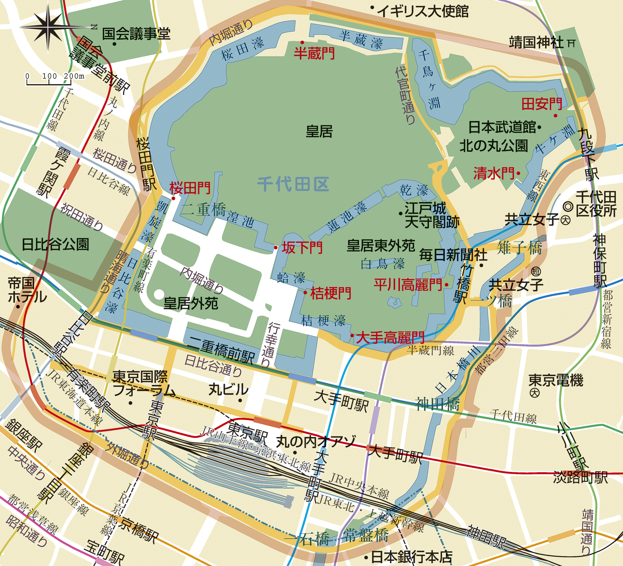 江戸切絵図1 （御曲輪内）大名小路絵図 – Ukiyo-e Prints Online Shop