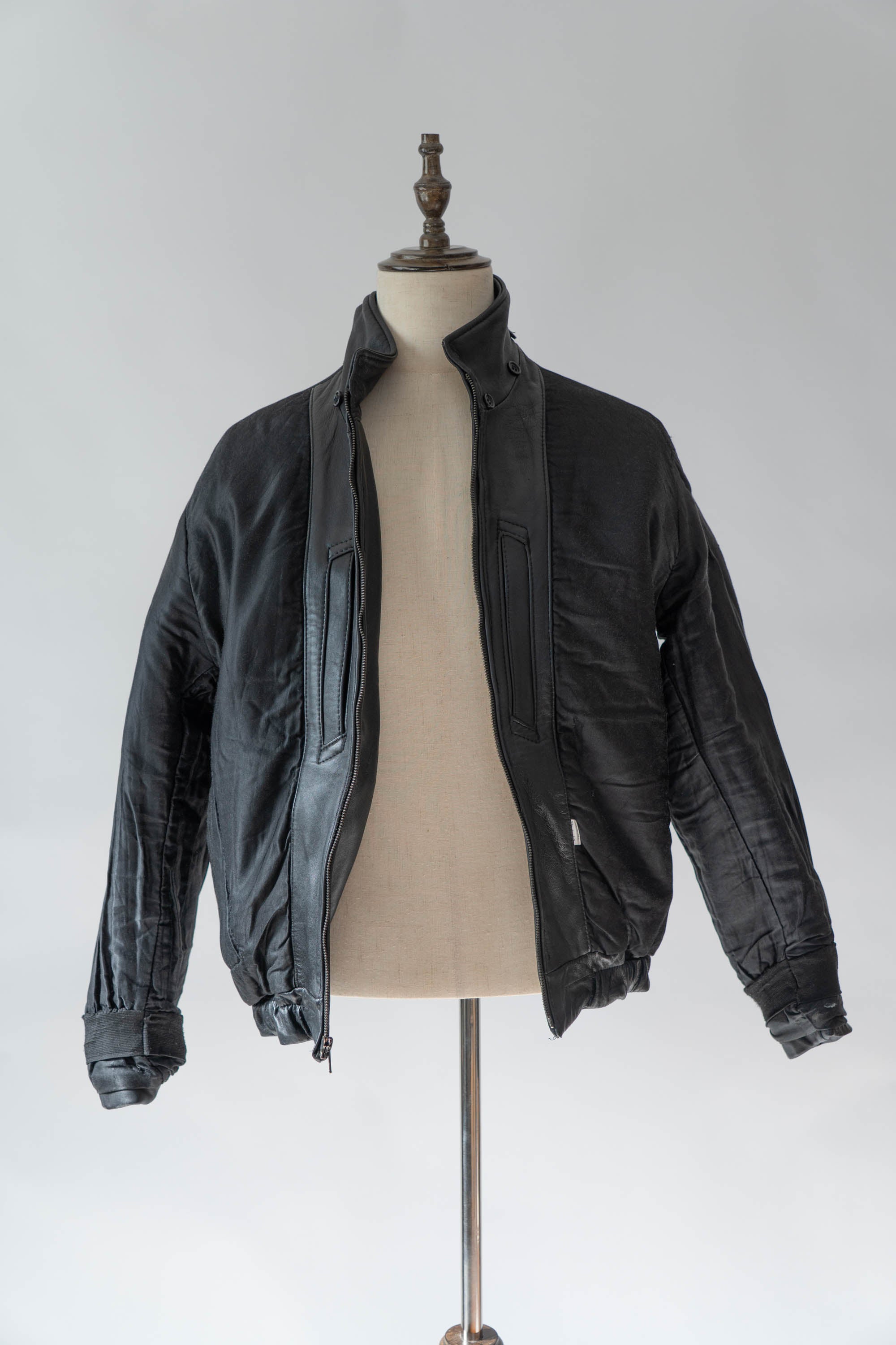 70s french Air Force pilot leather jacket civilian③ – edeak vintage