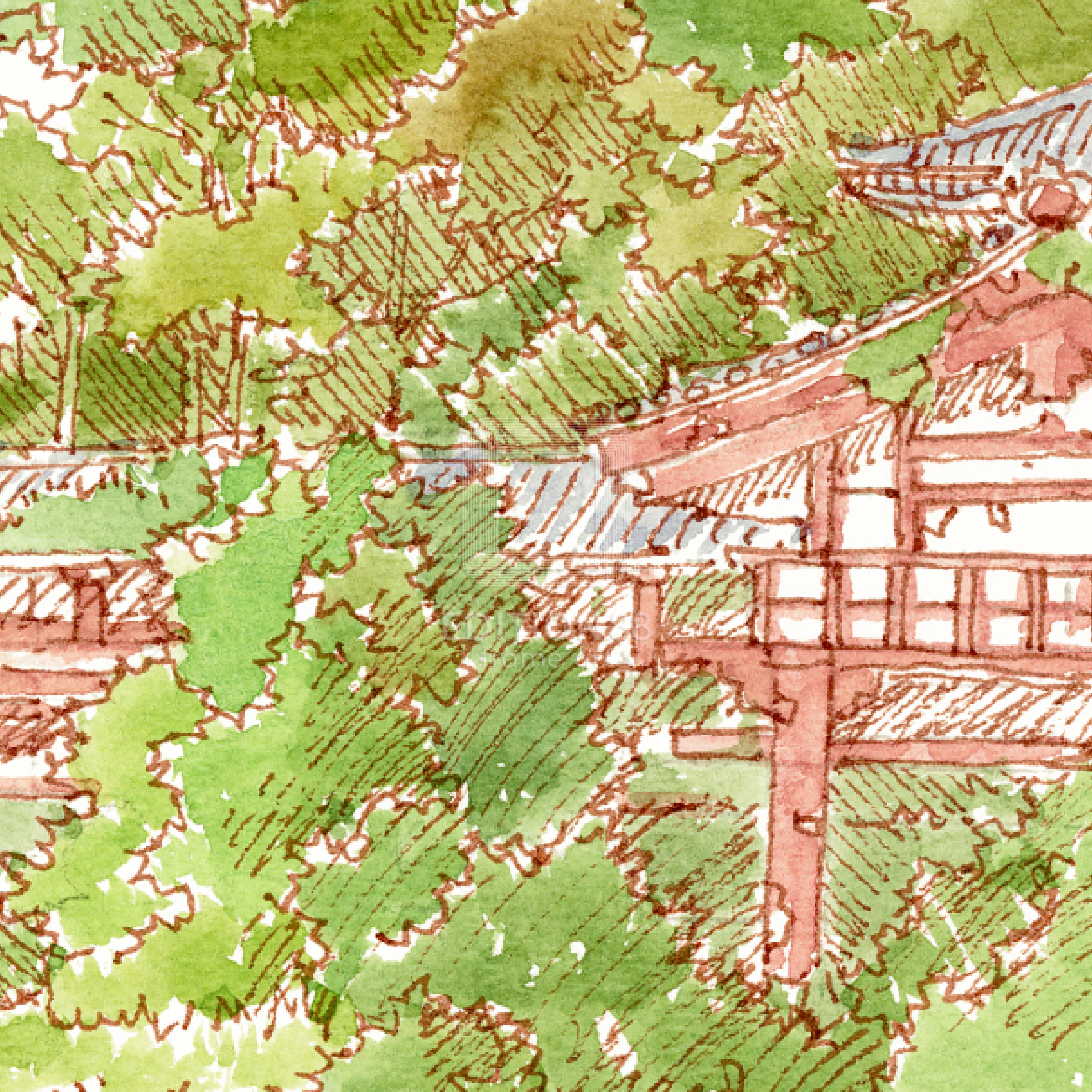 88グラフ ミニ 平等院鳳凰堂幻想 水彩スケッチver/ 東京幻想（直筆