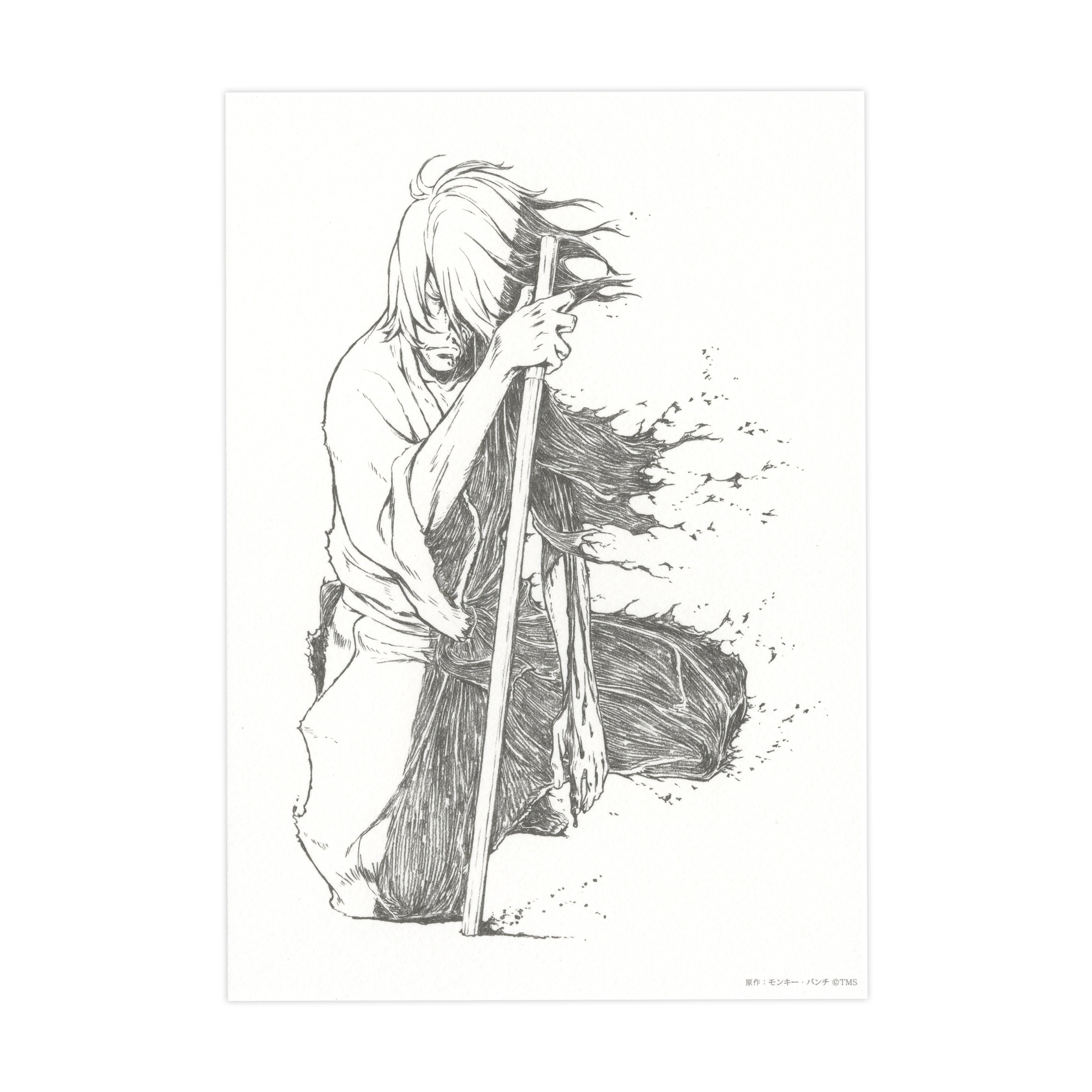 鉛筆画アートプリント（血煙の石川五ェ門）/LUPINTHE ⅢRD