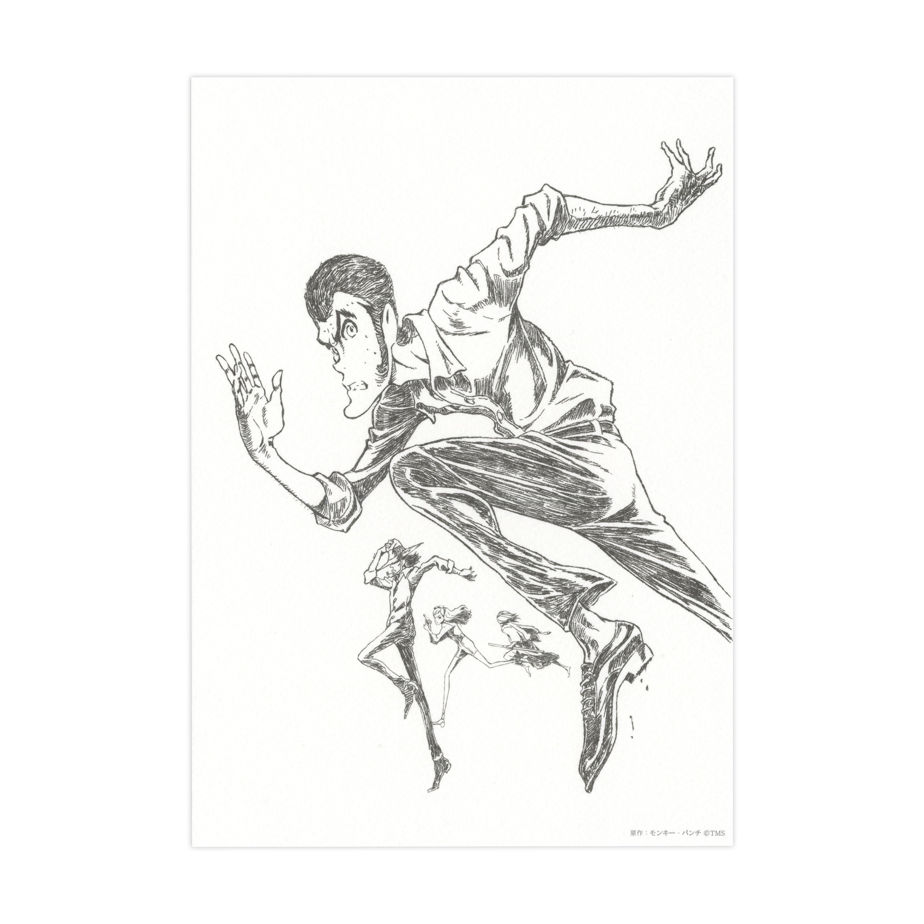 鉛筆画アートプリント（不死身の血族）/LUPINTHE ⅢRD