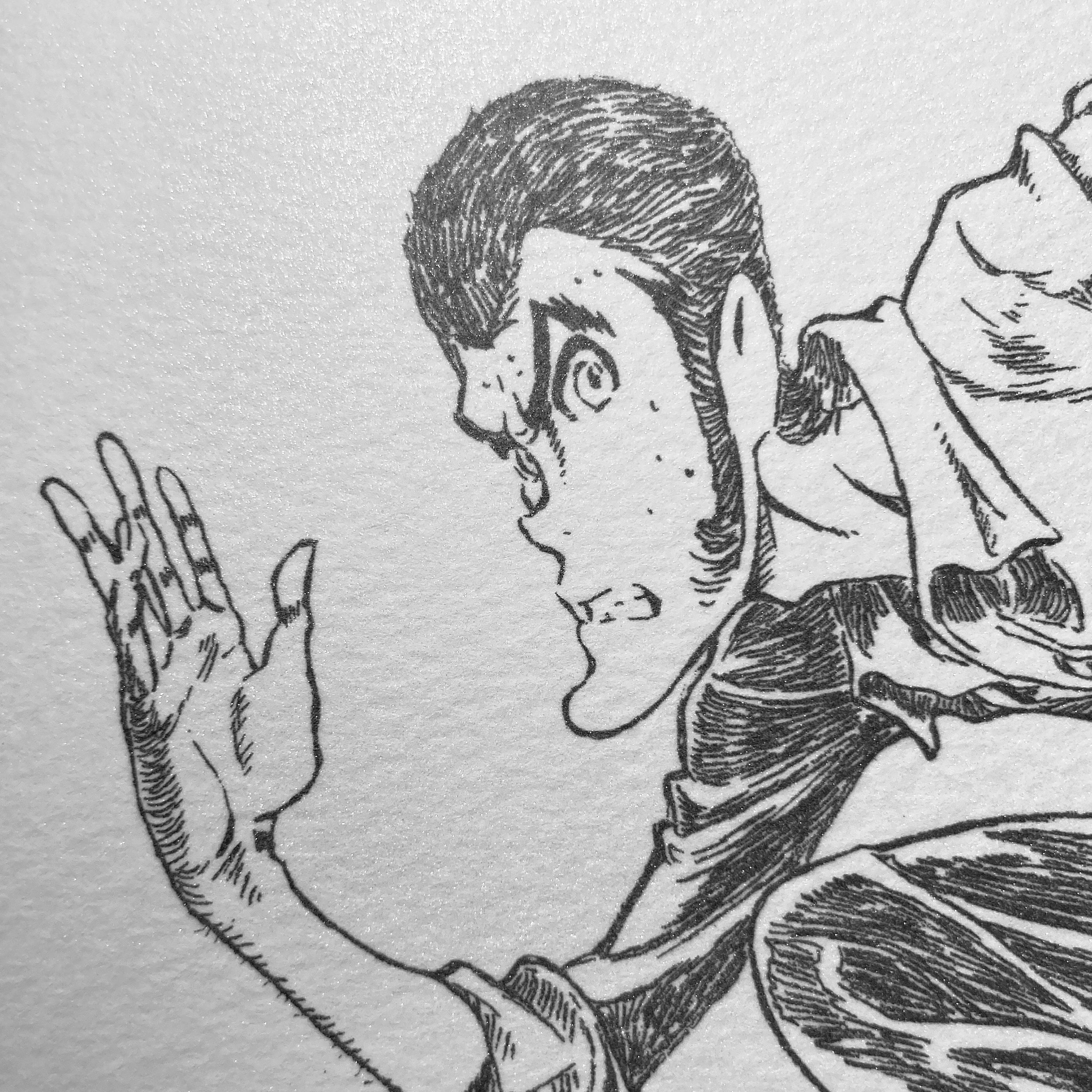 鉛筆画アートプリント（不死身の血族）/LUPINTHE ⅢRD