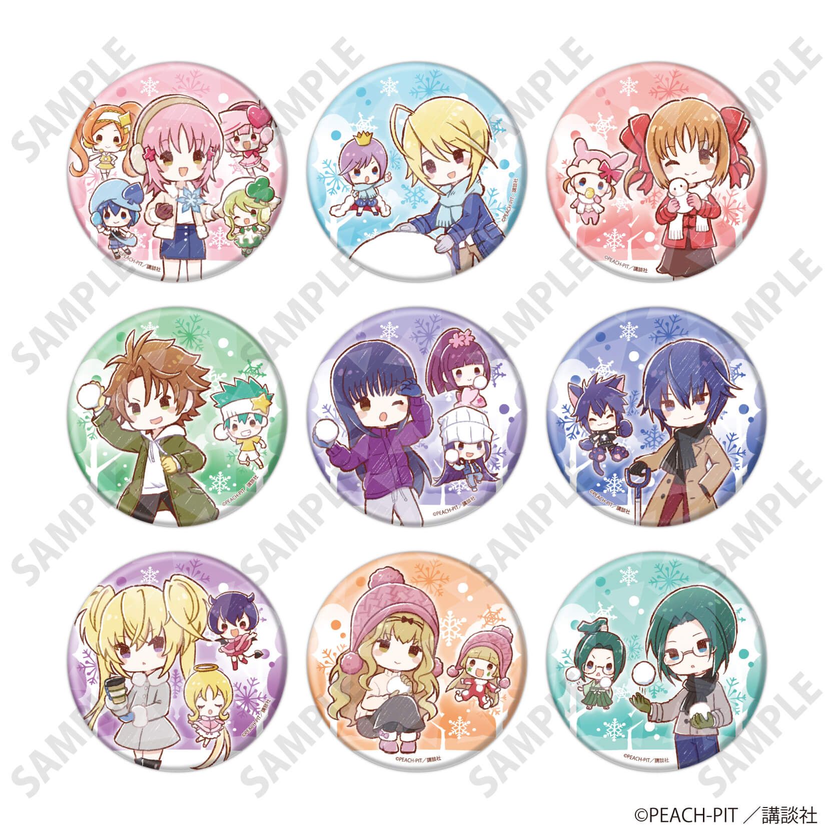 ホログラム缶バッジ(65mm)「しゅごキャラ！」05/冬ver. コンプリート