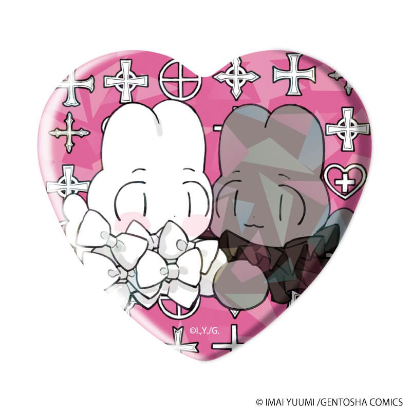 ホログラムハート型缶バッジ「弱虫オメガは溺愛されたい」01