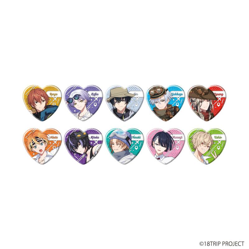 ハート型缶バッジ『18TRIP』01/コンプリートセット(全10種)(公式