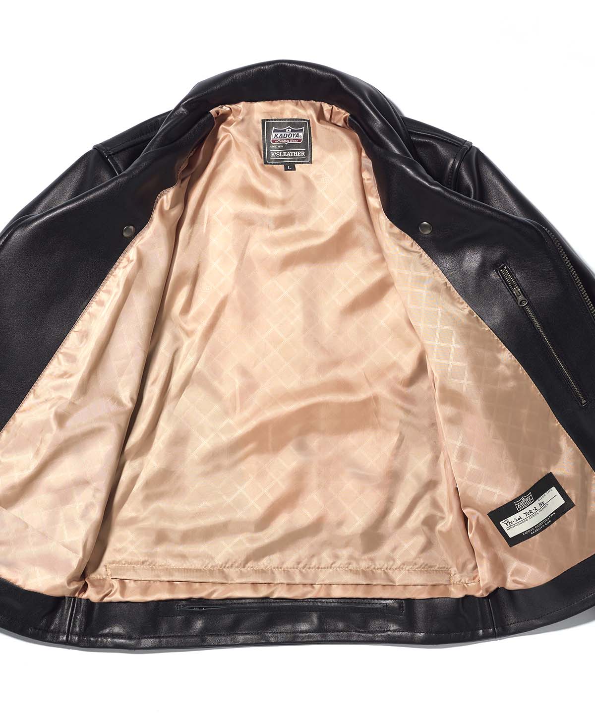 Leather jacket tight single leather jacket | Kadoya official