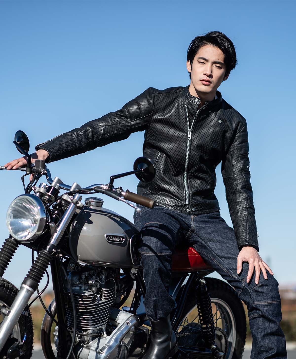 革ジャン パンチング レザージャケット｜カドヤ公式オンラインショップ