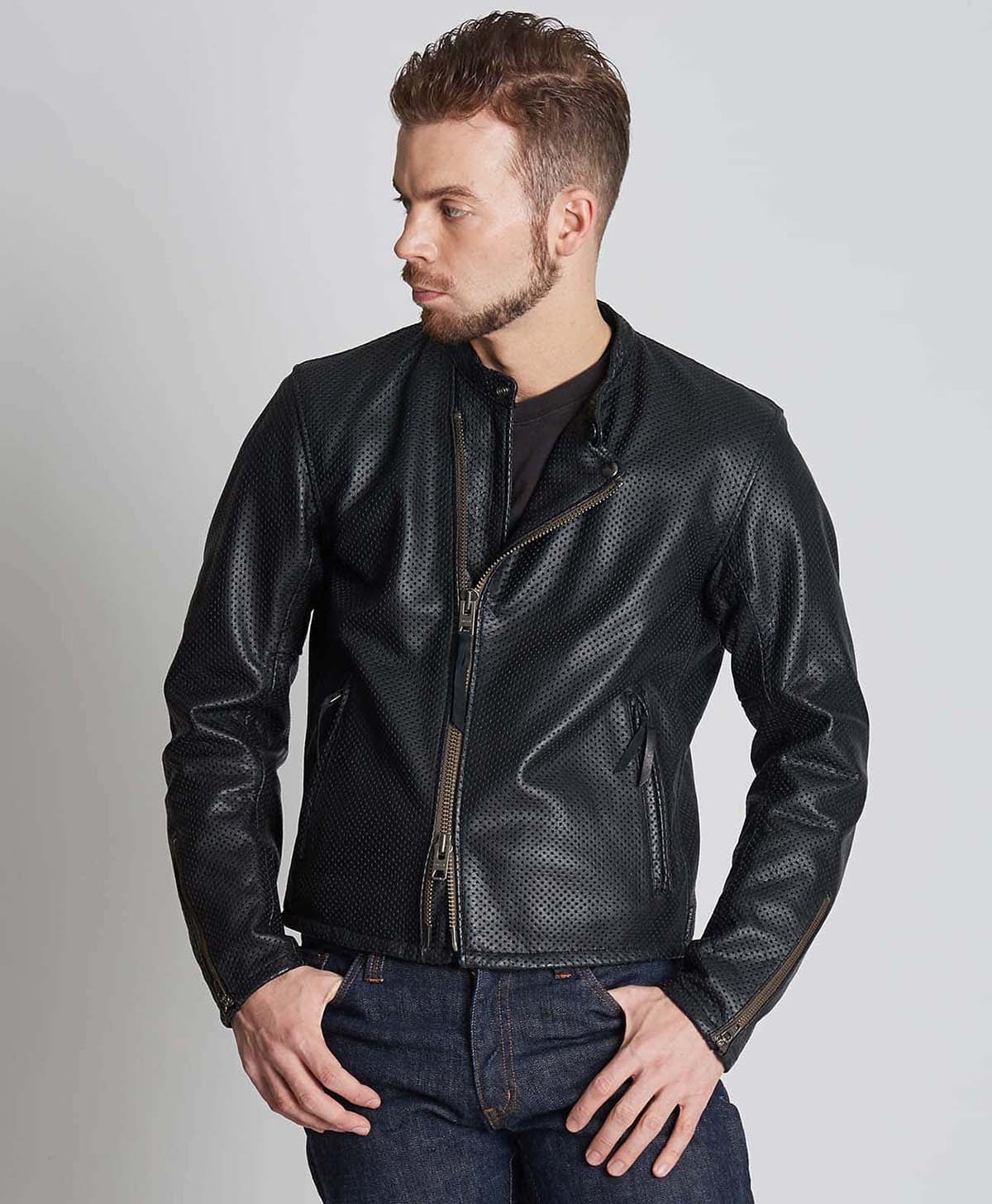 革ジャン パンチング レザージャケット｜カドヤ公式オンラインショップ