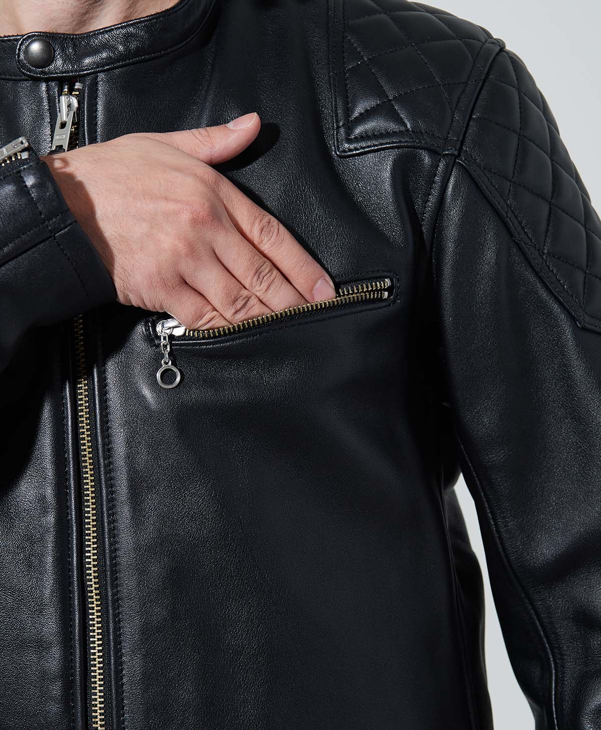 革ジャン レザーパテッドジャケット｜カドヤ公式オンラインショップ