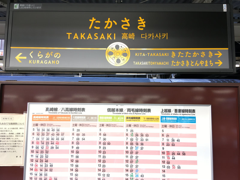 上越線の駅名標 - 駅名標あつめ。