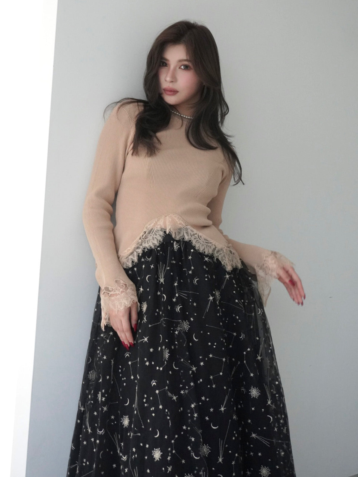 スターエンブロイダリースカート