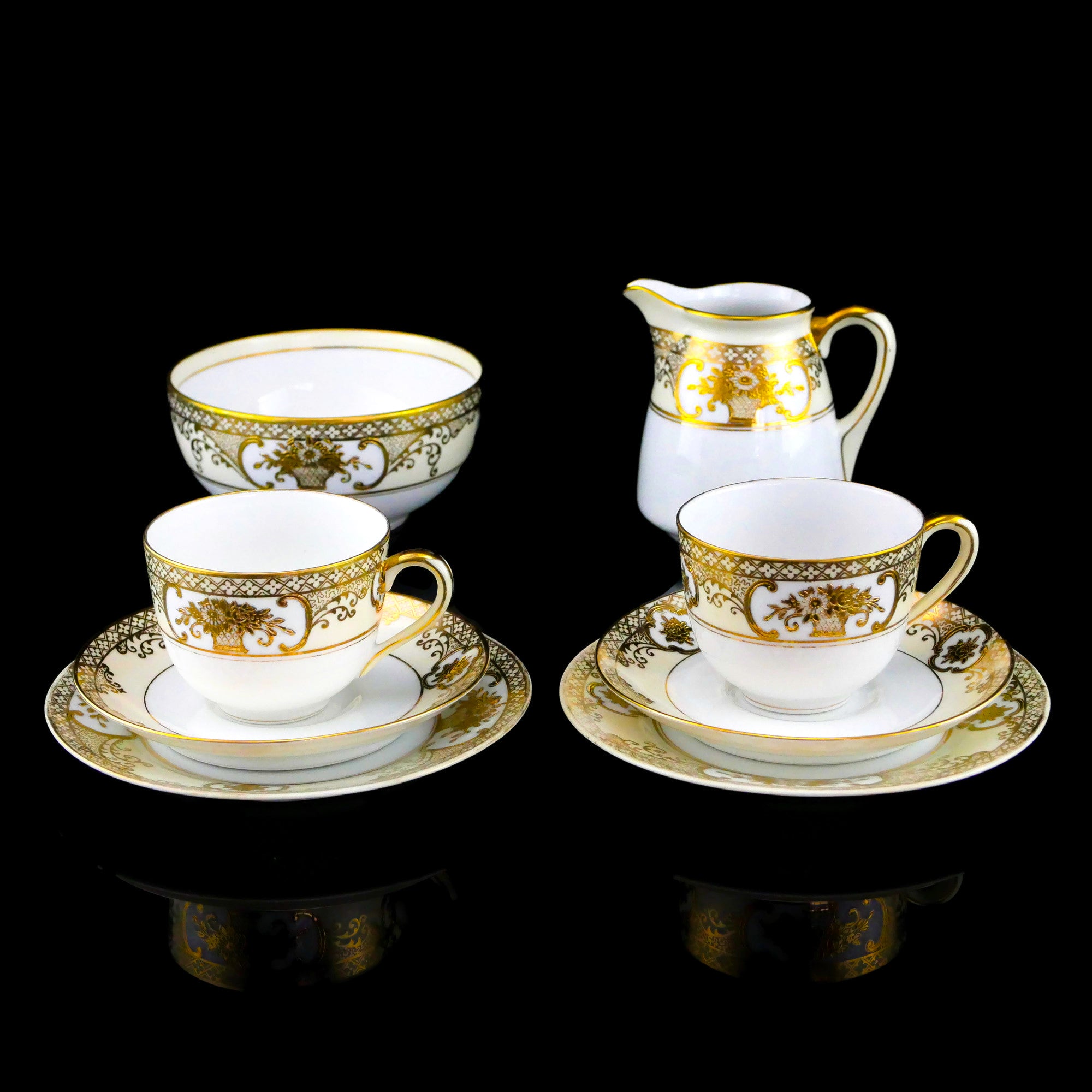 オールドノリタケ-ゴールドセット - 英国アンティークス アンティーク