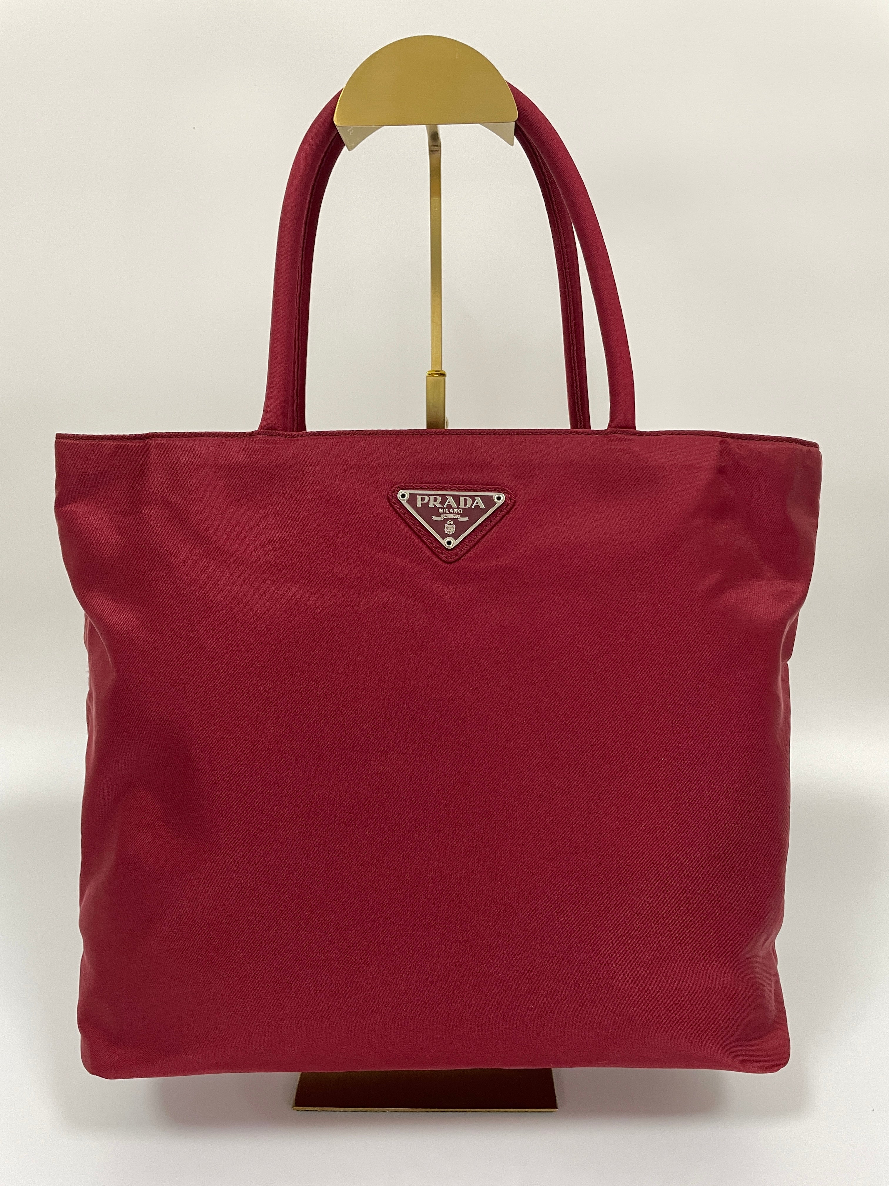 Prada Tessuto Tote Bag in Red Nylon – Eleven13 Studios