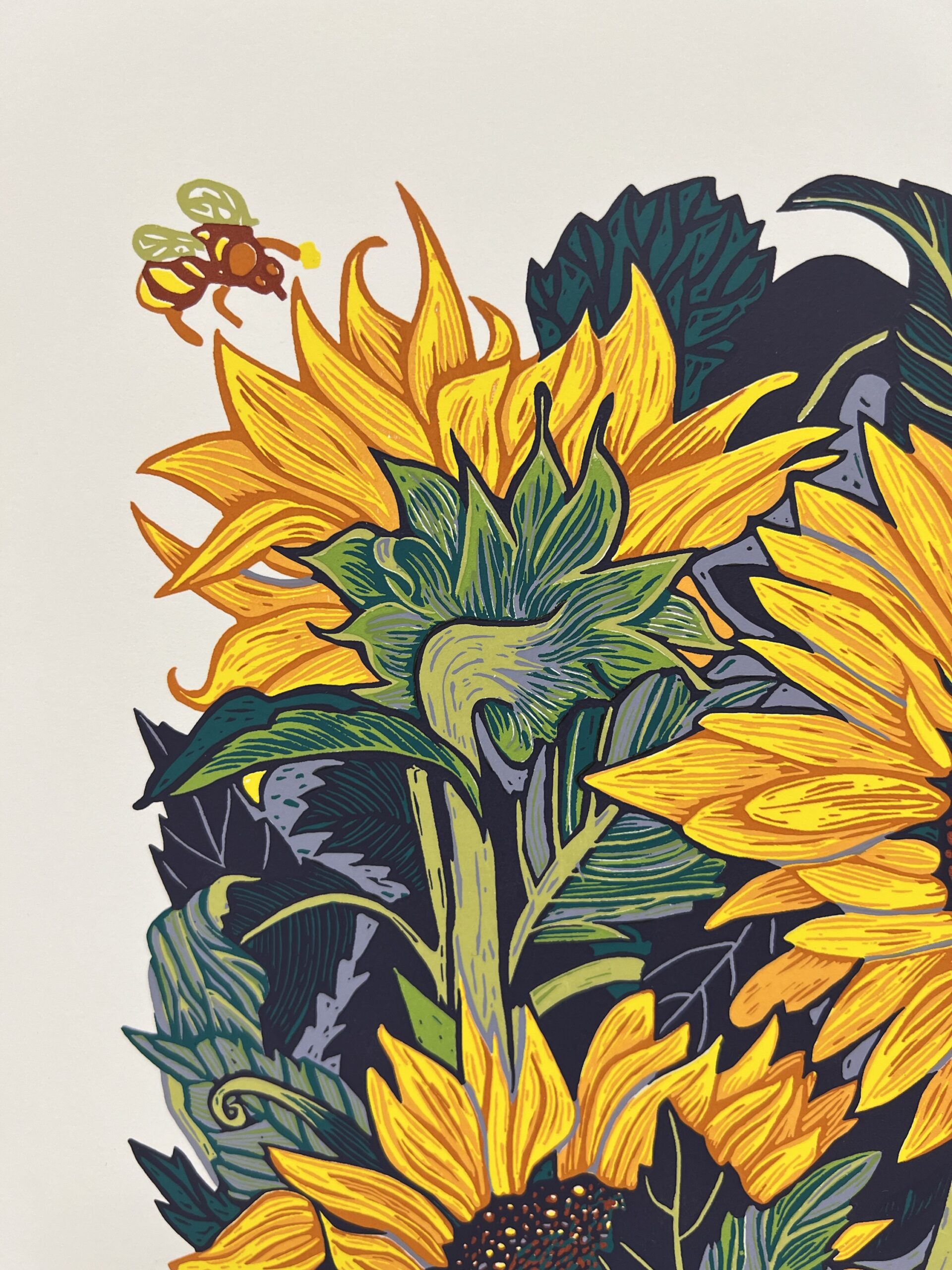 SILKSCREEN COPY print “Sunflowers” – ELINA-ARTIST