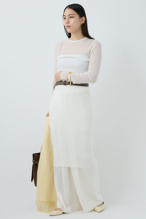 Chaos(カオス)｜フロットニットプルオーバー/ホワイト の通販