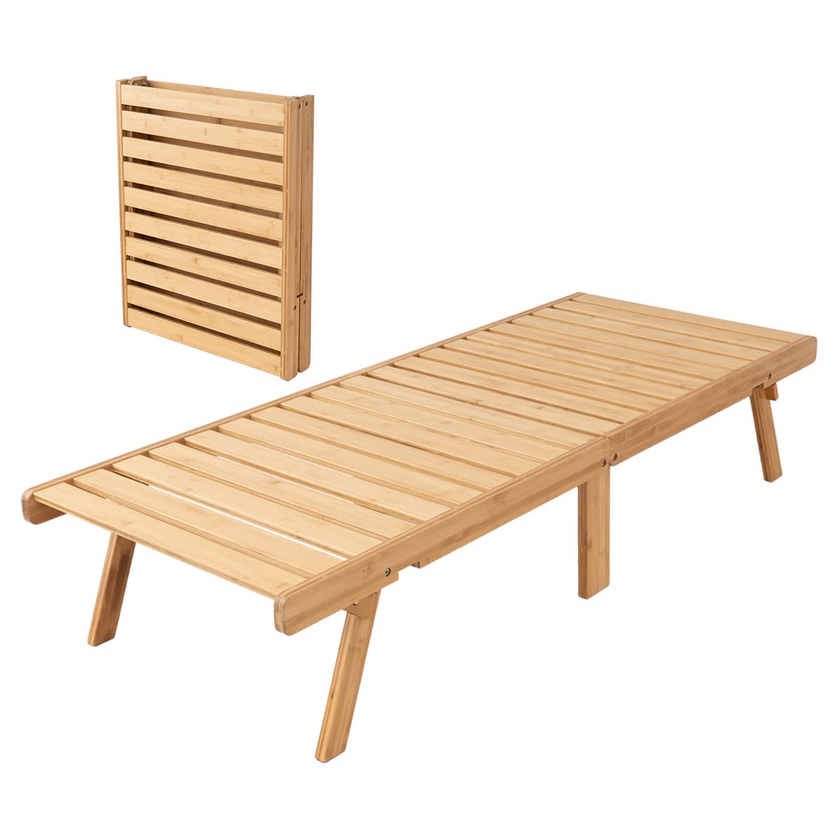 折りたたみベッド すのこベッド 幅70cm コンパクトショート 竹製 天然