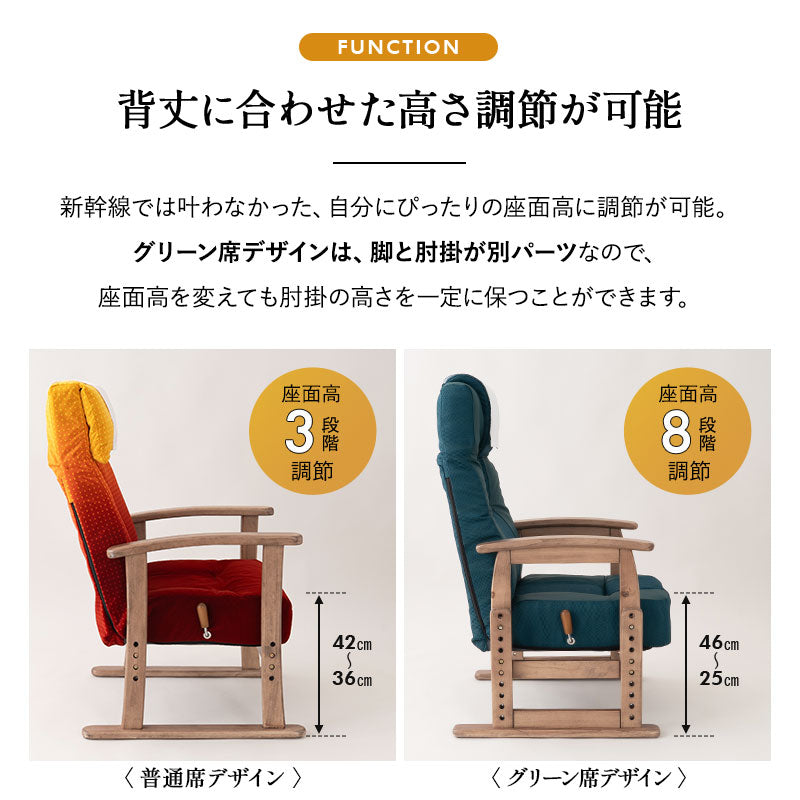 JR東日本コラボ 山形新幹線 E8系 ポケットコイル 高座椅子 普通席