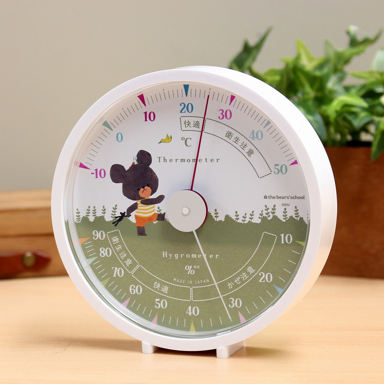 くまのがっこう温・湿度計（丸型） TM-6209 – EMPEX / エンペックス気象計