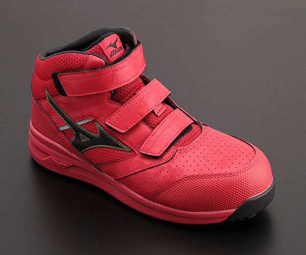 ミズノ 安全靴 F1GA220062 26.0cm レッド×ブラック オールマイティLS