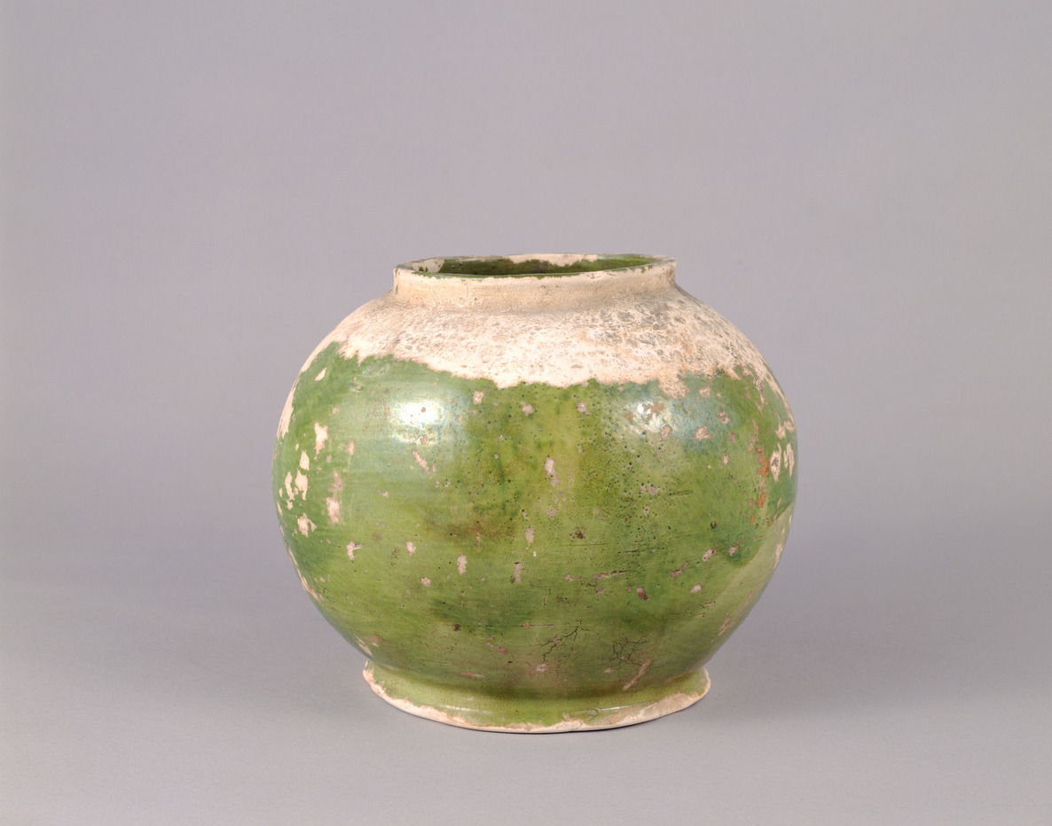 e国宝 - 緑釉骨壷 京都市山科区勧修寺北大日出土
