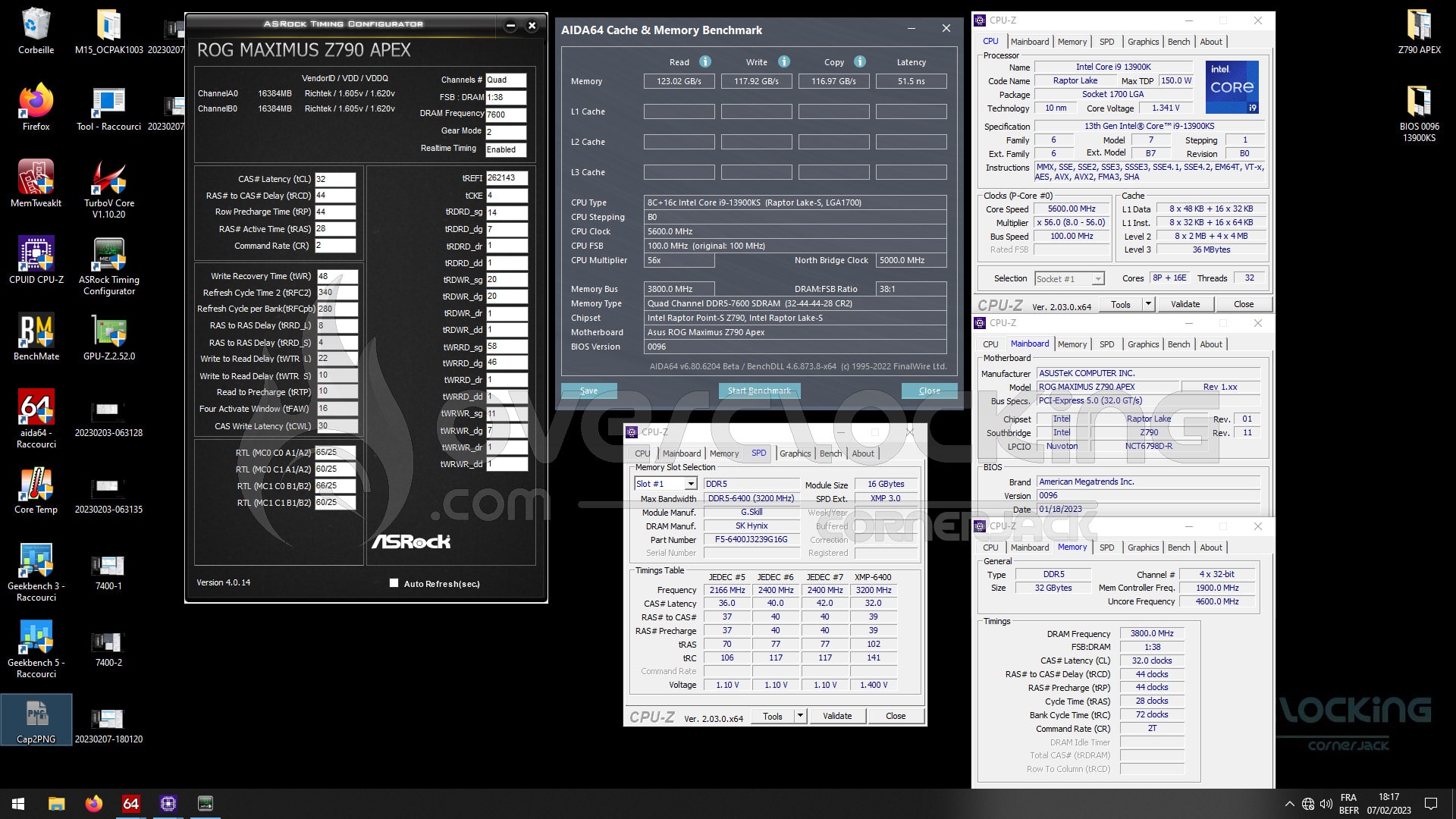Review: GSKill Trident Z5 RGB 6400 MT/s CL32 - Overclocking on our