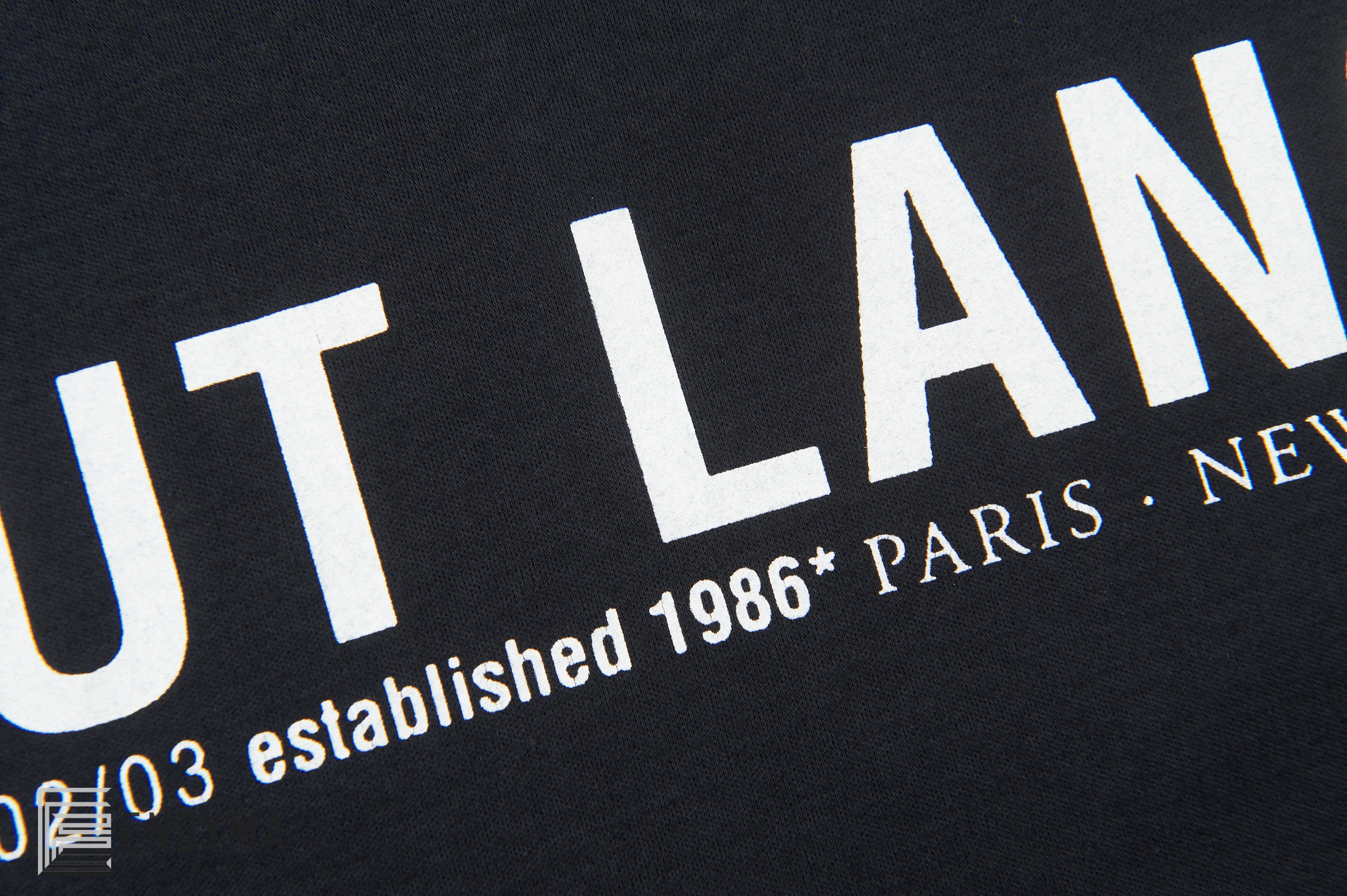 Helmut Lang 2002 Fine Jersey Backstage T-Shirt with Geometric