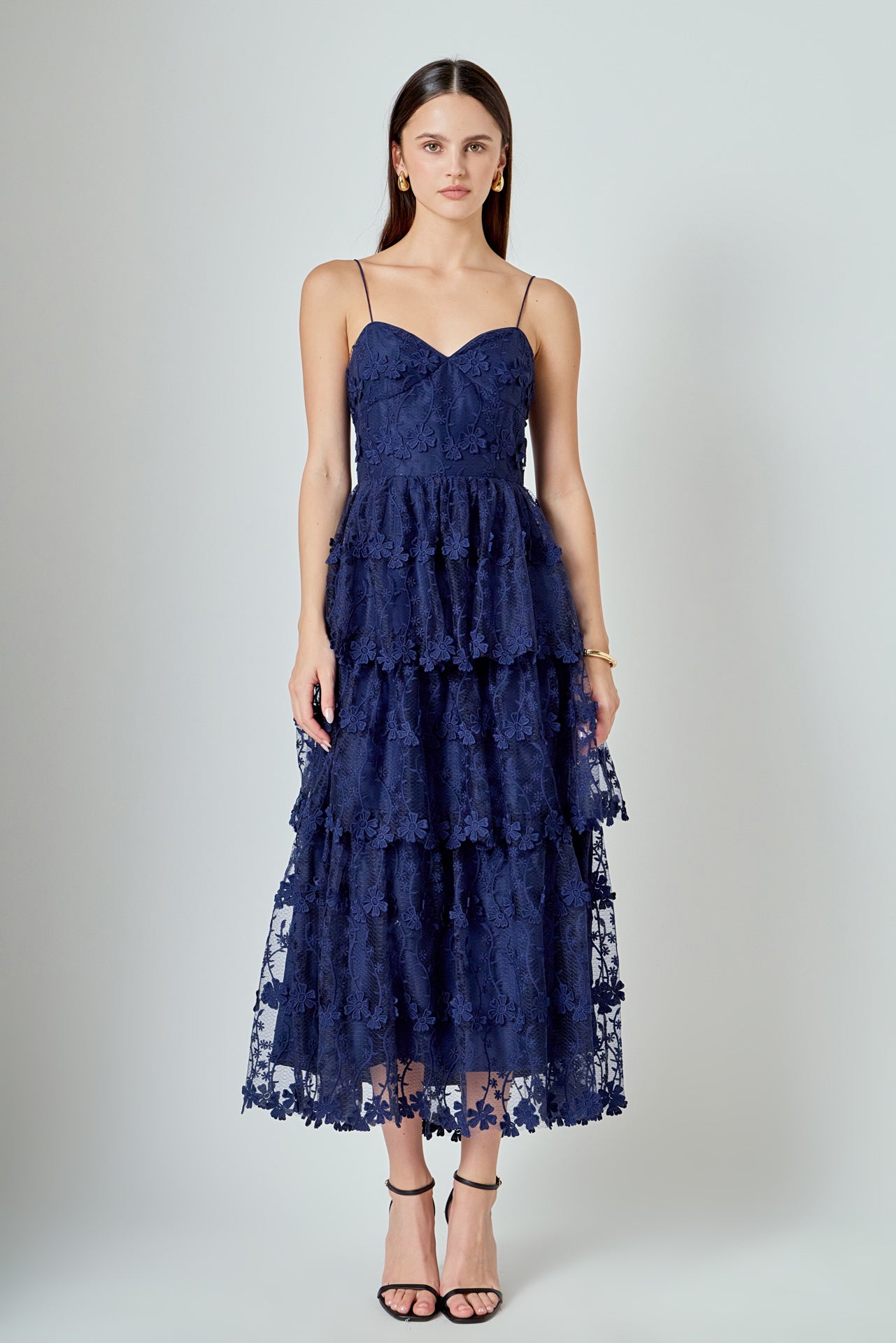 Crochet Layered Midi Dress – Endless Rose