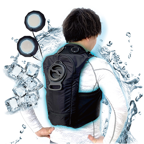 7300 F ハイブリッドクールベスト黒 バッテリー付 ペルチェ付水冷服