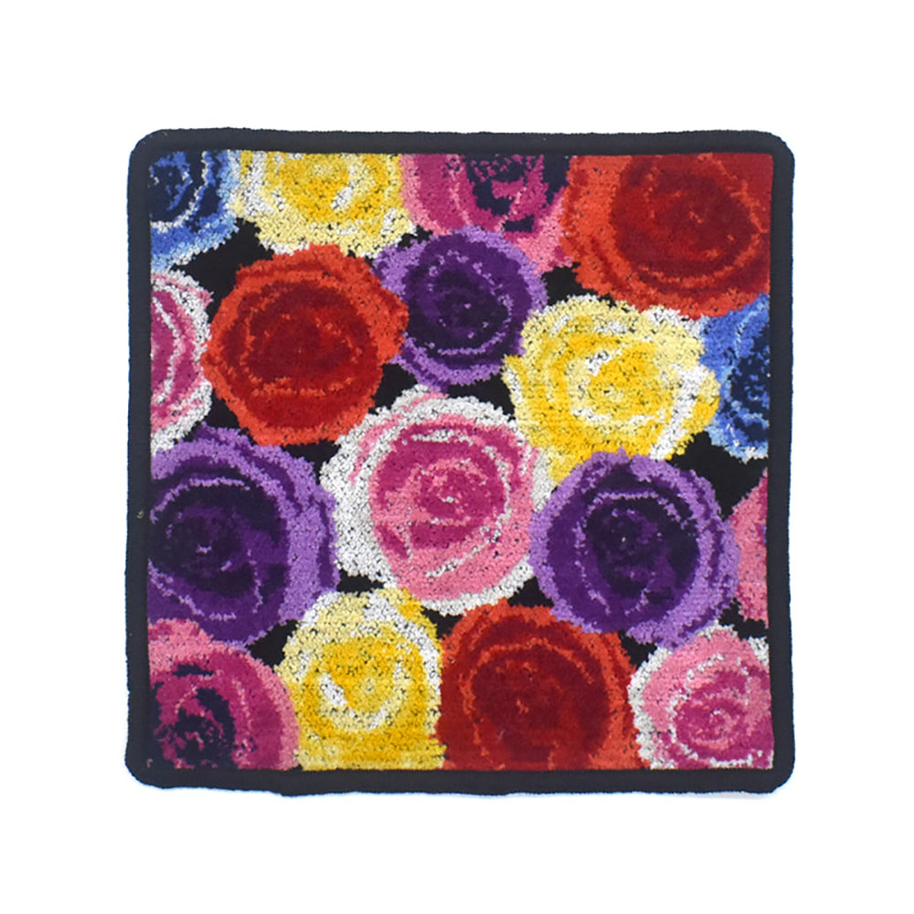 日本製 チューリップ 花柄 ミドルサイズ 20cm 綿100% タオルハンカチ