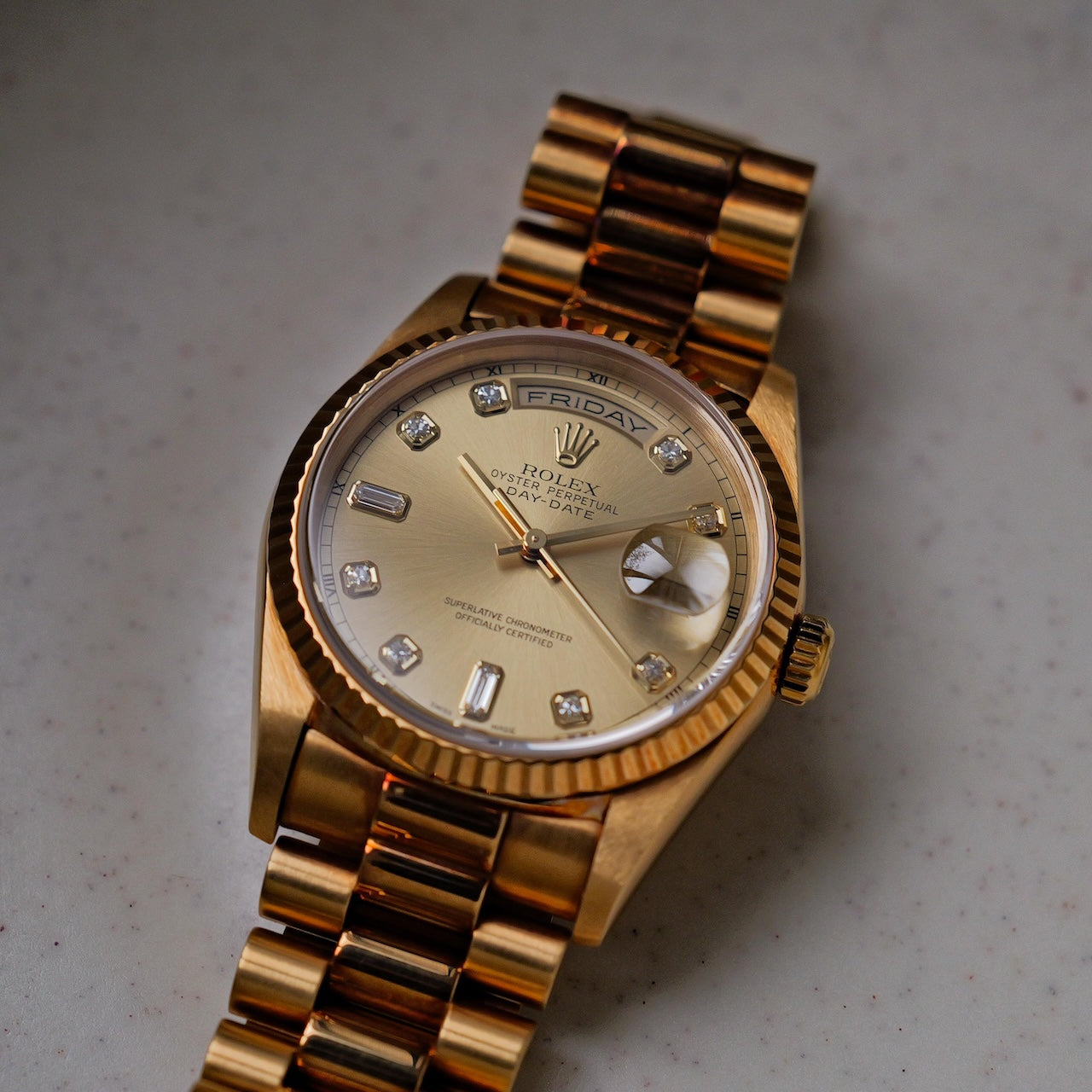 ロレックス/デイデイト18238/A番/10Pダイヤモンド/18Kイエローゴールド