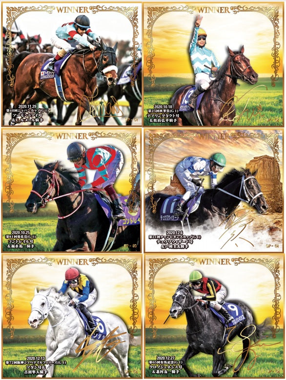 バラ】「2020年・秋 GⅠ・Ⅱ・Ⅲセレクション」トレーディングmini色紙
