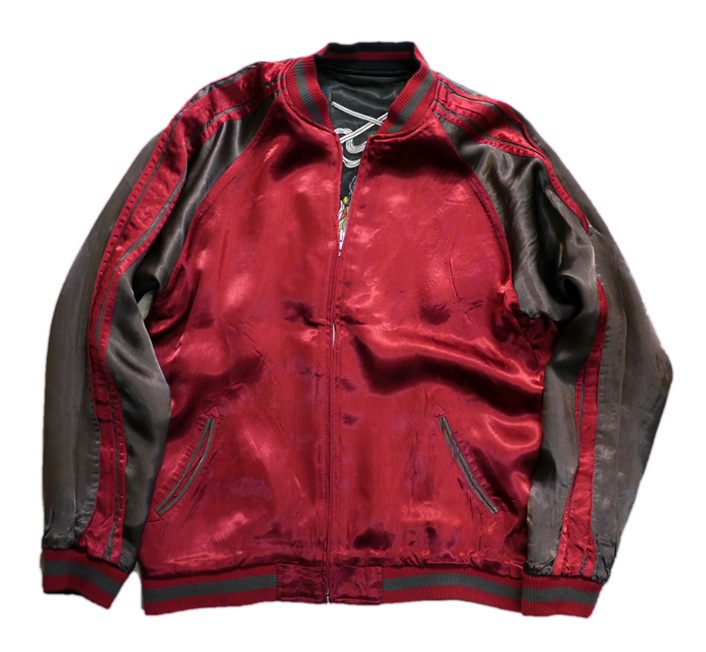 さとり satori 火焔阿修羅柄刺繍リバーシブルスカジャン